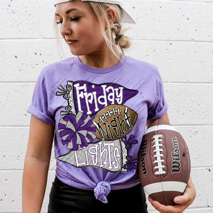 Friday Night Lights - Purple & Grey