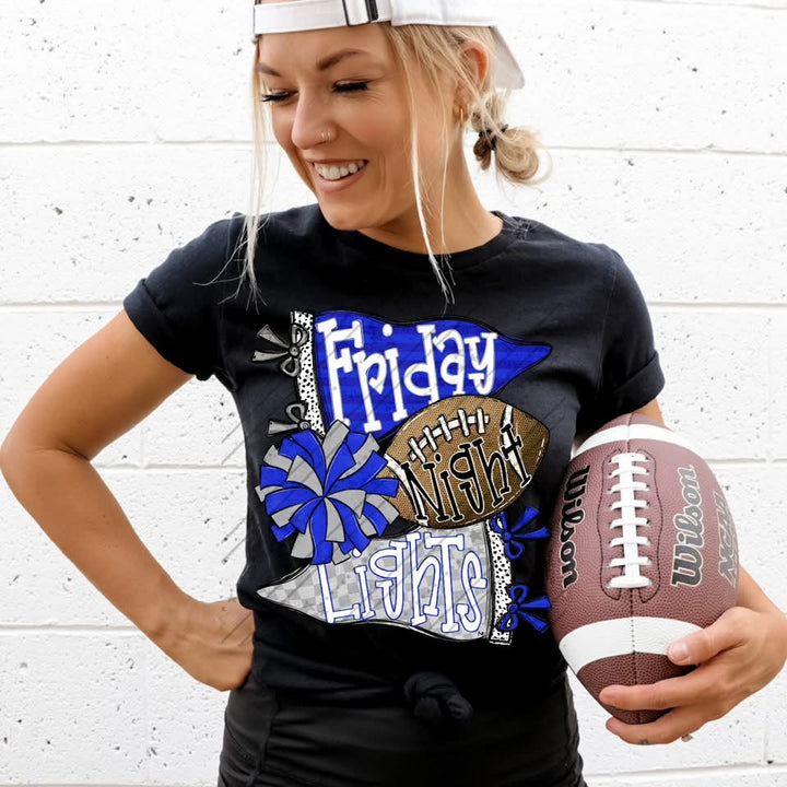 Friday Night Lights - Royal Blue & Grey
