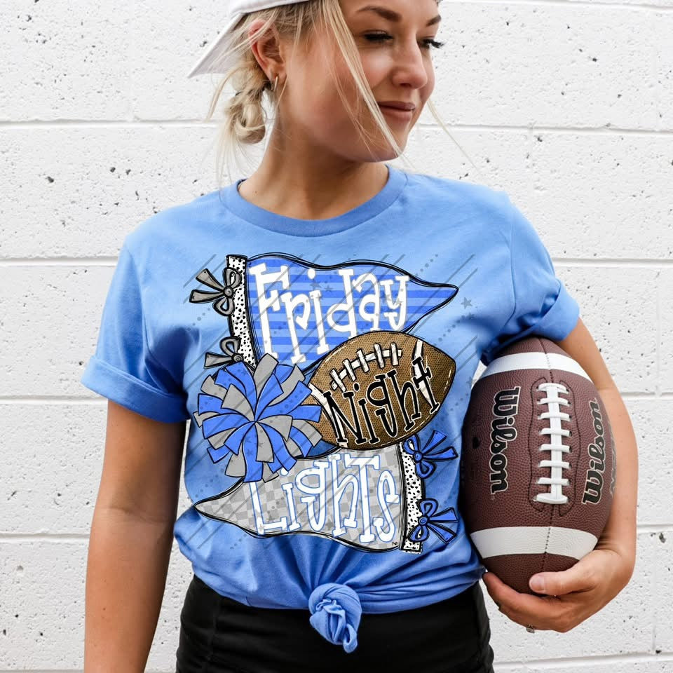 Friday Night Lights - Carolina Blue & Grey