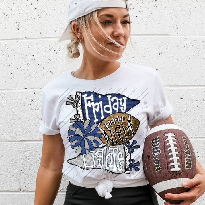 Friday Night Lights - Navy Blue & Grey