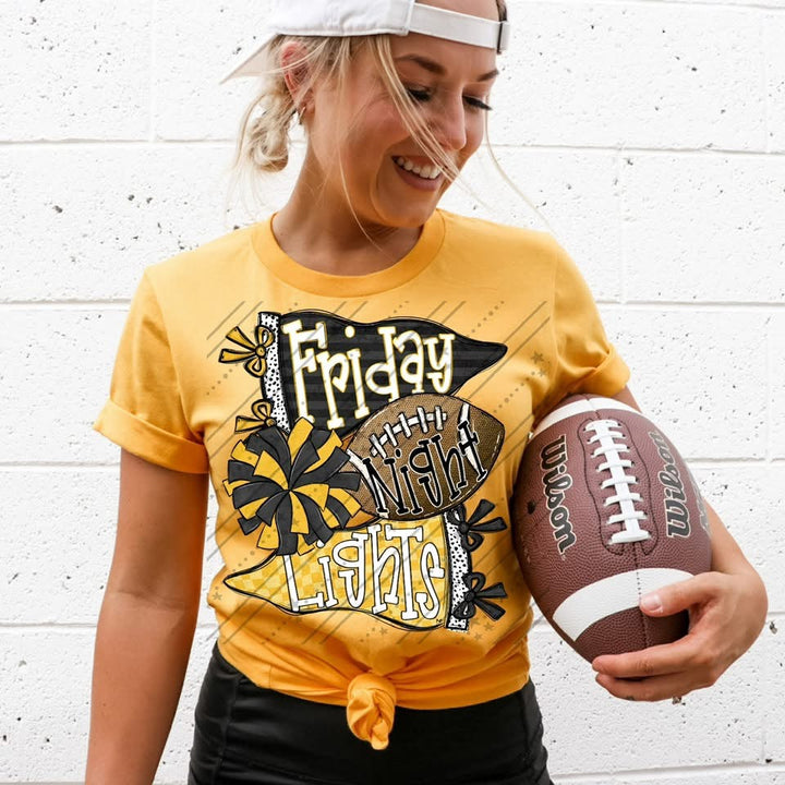 Friday Night Lights - Black & Yellow Gold