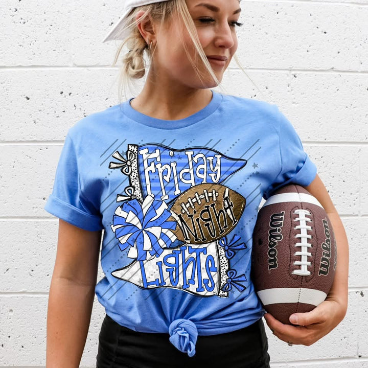 Friday Night Lights - Carolina Blue & White