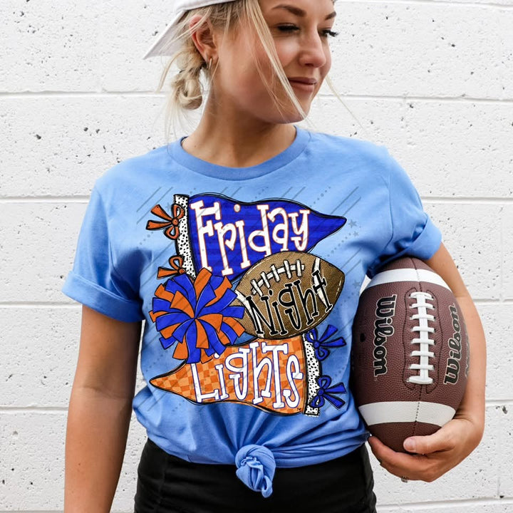 Friday Night Lights - Royal Blue & Orange