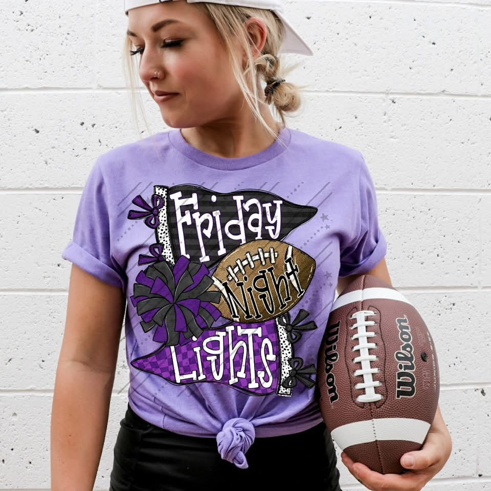 Friday Night Lights - Black & Purple