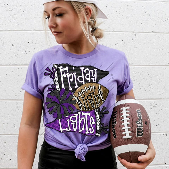 Friday Night Lights - Black & Purple