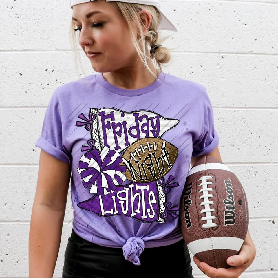 Friday Night Lights - Purple & Grey