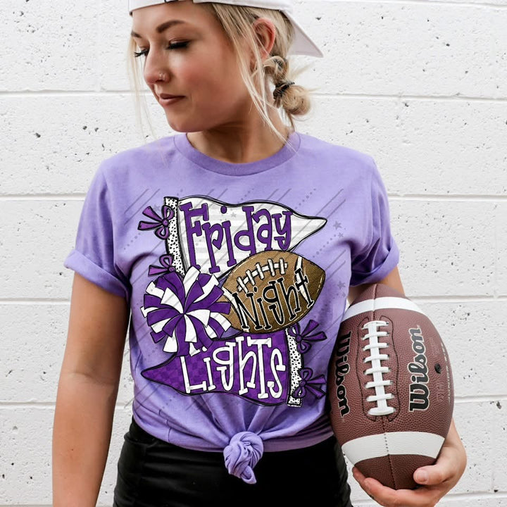 Friday Night Lights - Purple & Grey