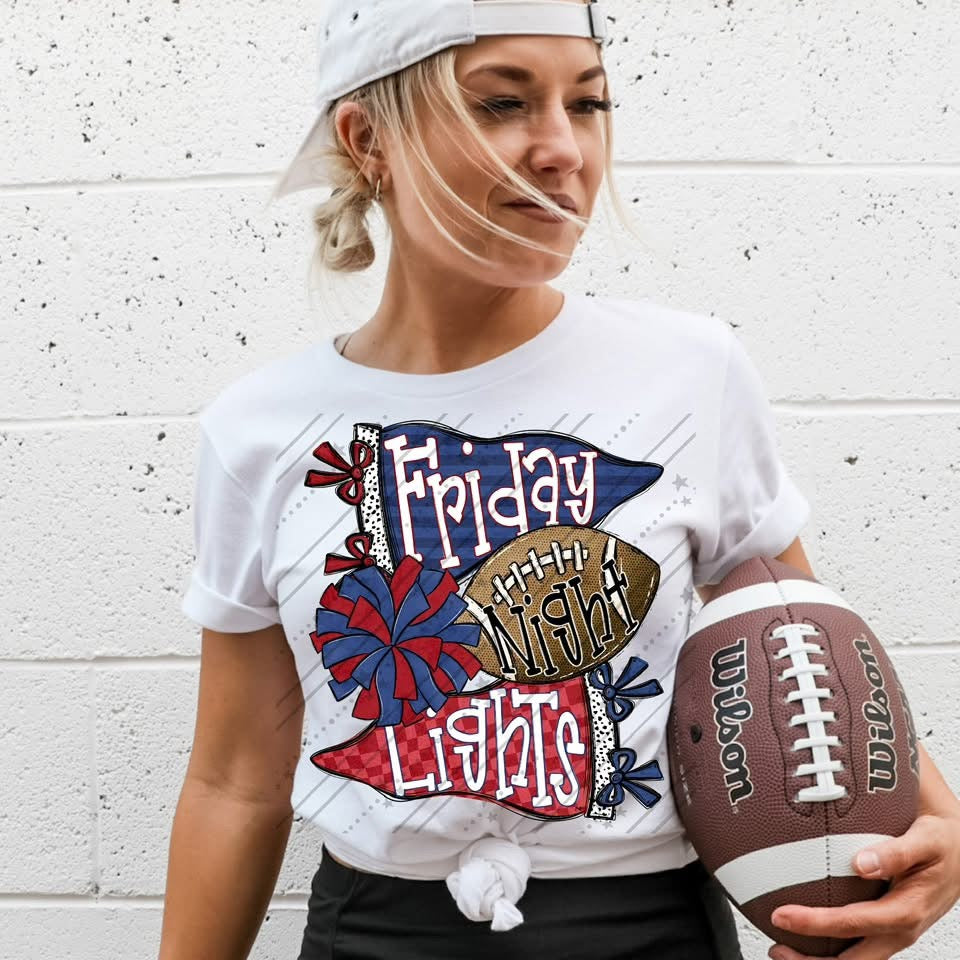 Friday Night Lights - Navy & Red