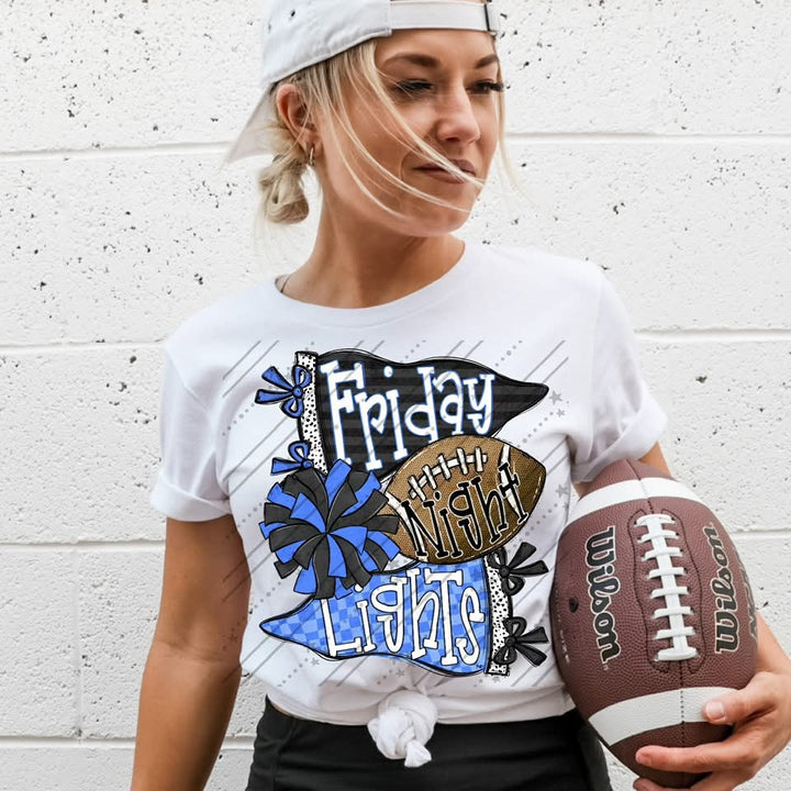 Friday Night Lights - Carolina Blue & White