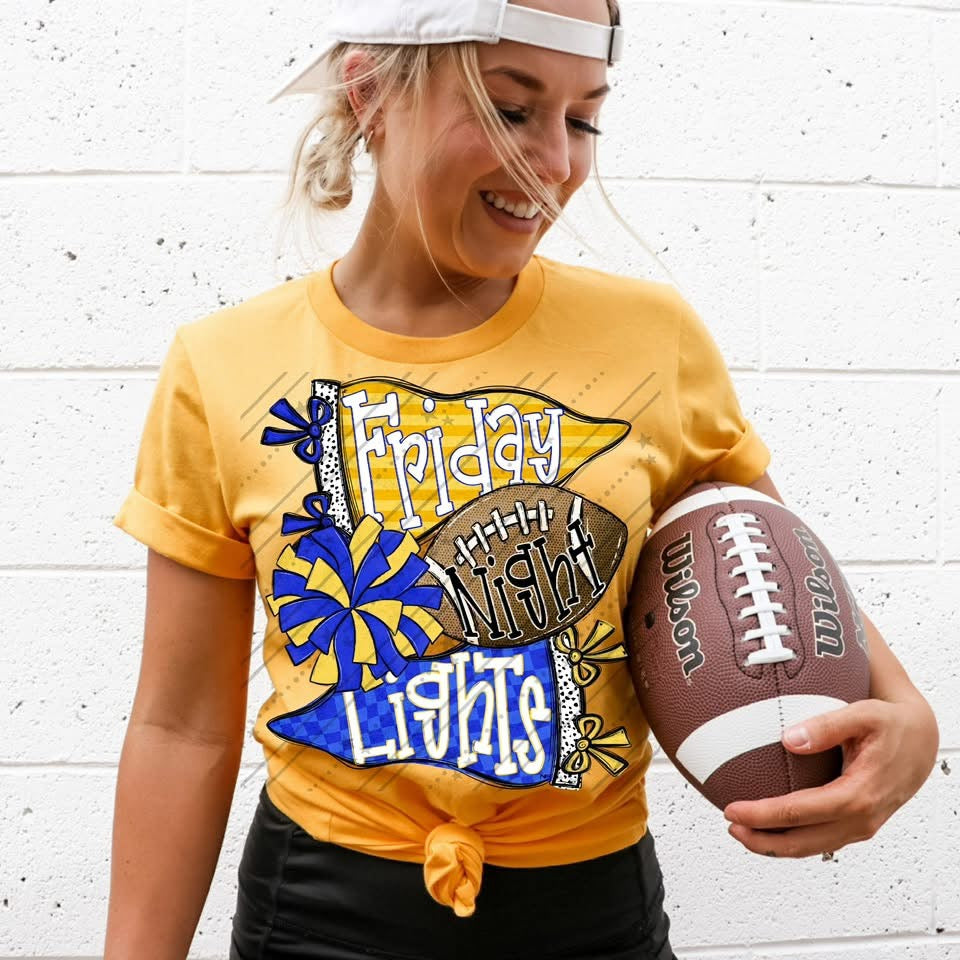 Friday Night Lights - Royal Blue & Yellow Gold