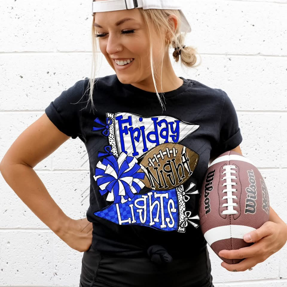Friday Night Lights - Royal Blue & White
