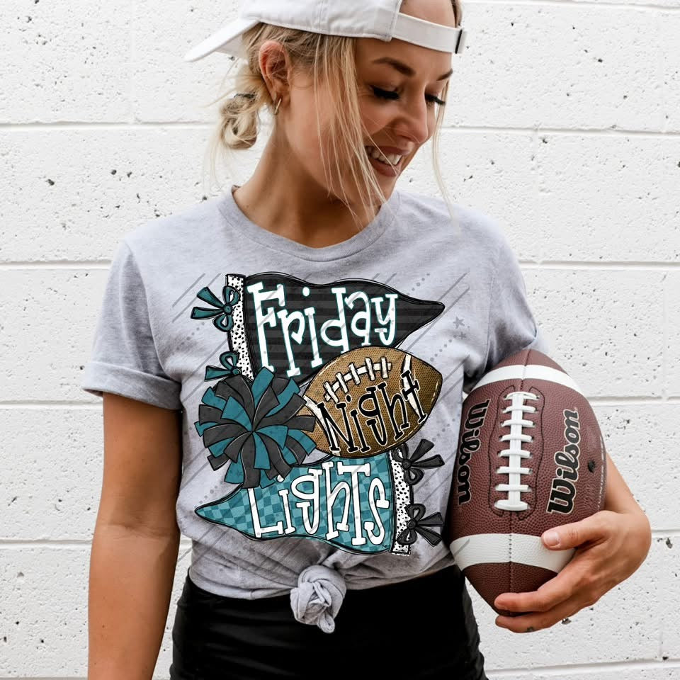 Friday Night Lights - Black & Teal