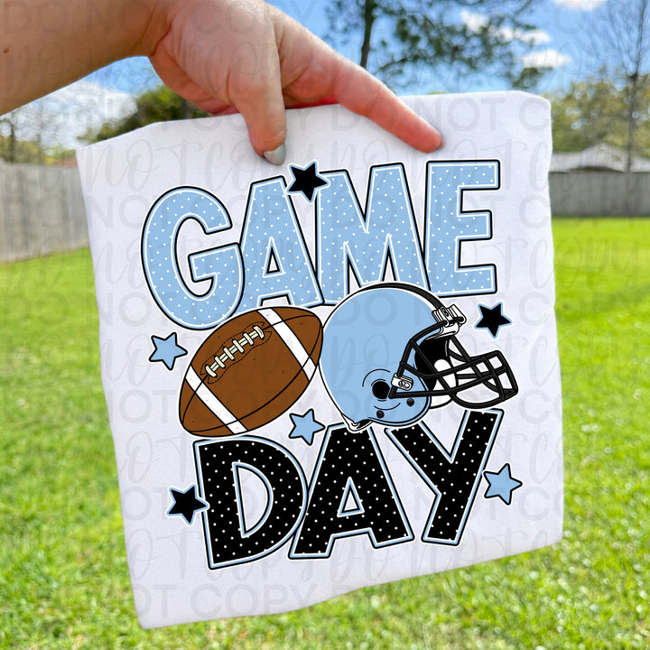 Game Day - Black & Light Blue