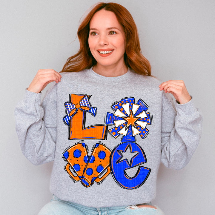 Cheer Love - Orange & Blue
