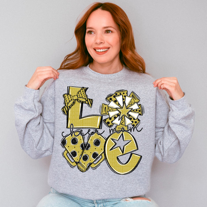 Cheer Love Mom - Black & Gold