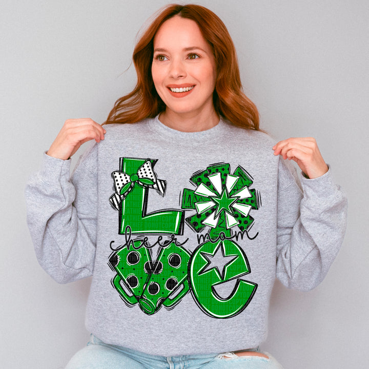Cheer Love Mom - Black & Green