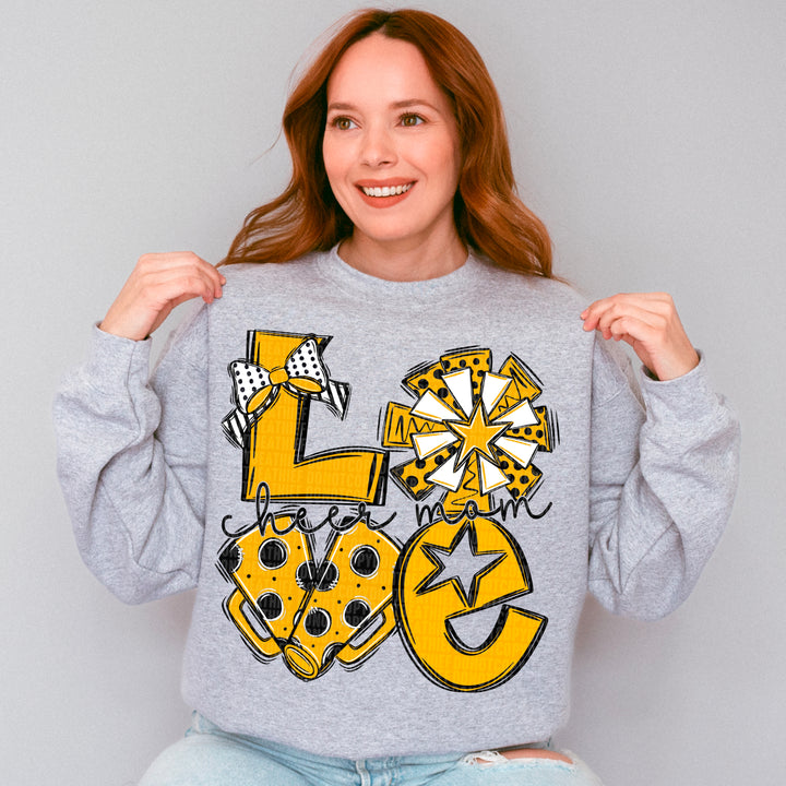 Cheer Love Mom - Black & Gold