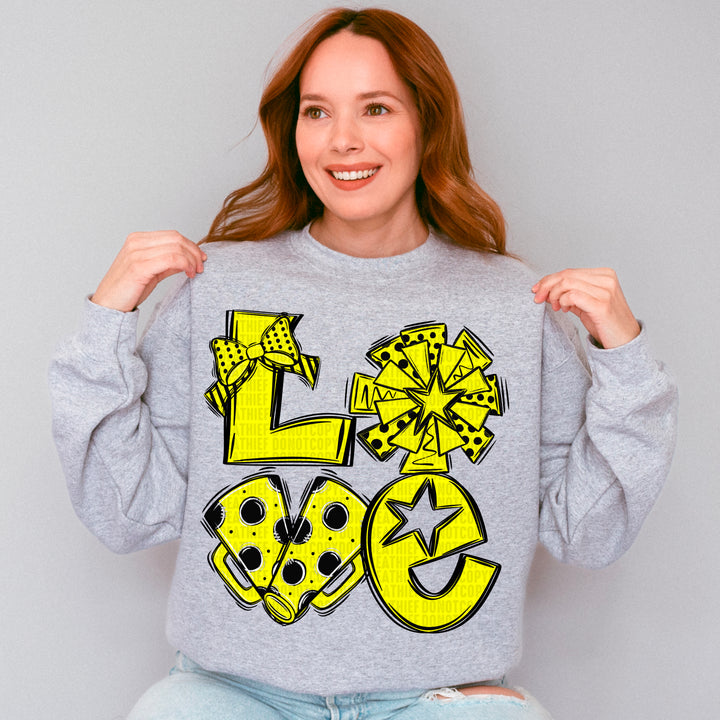 Cheer Love - Black & Yellow