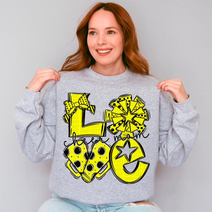 Cheer Love Mom - Black & Yellow
