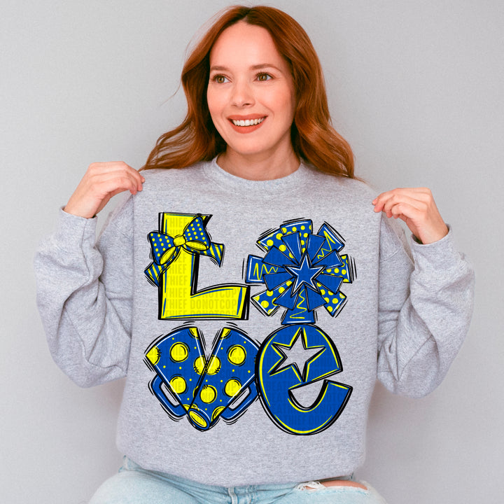 Cheer Love - Blue & Yellow