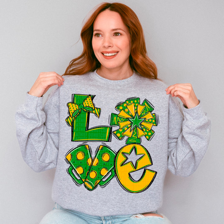 Cheer Love - Green & Gold
