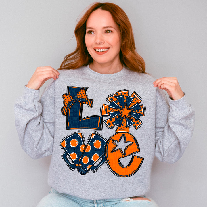 Cheer Love - Navy & Orange