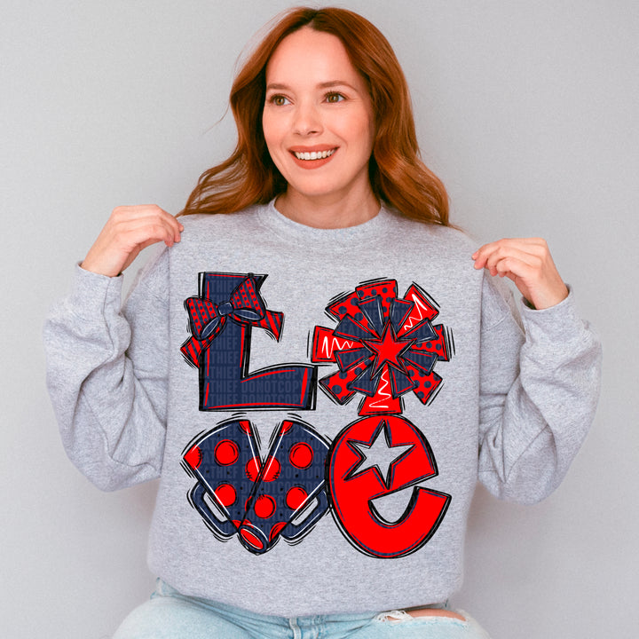 Cheer Love - Navy & Red