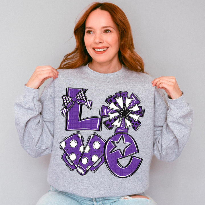 Cheer Love - Purple & Black