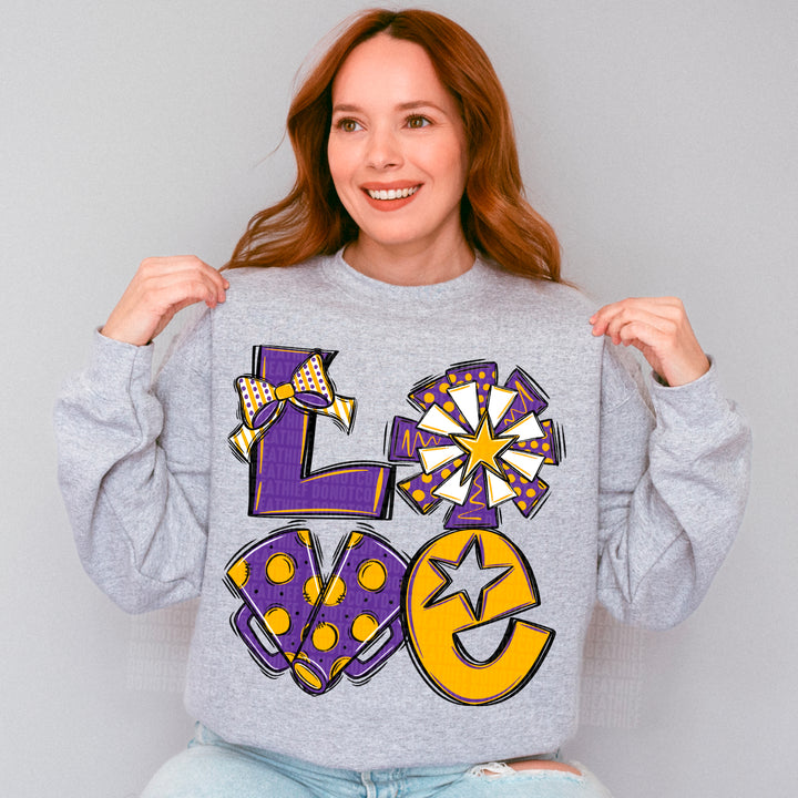 Cheer Love - Purple & Gold