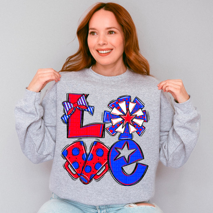 Cheer Love - Red & Blue