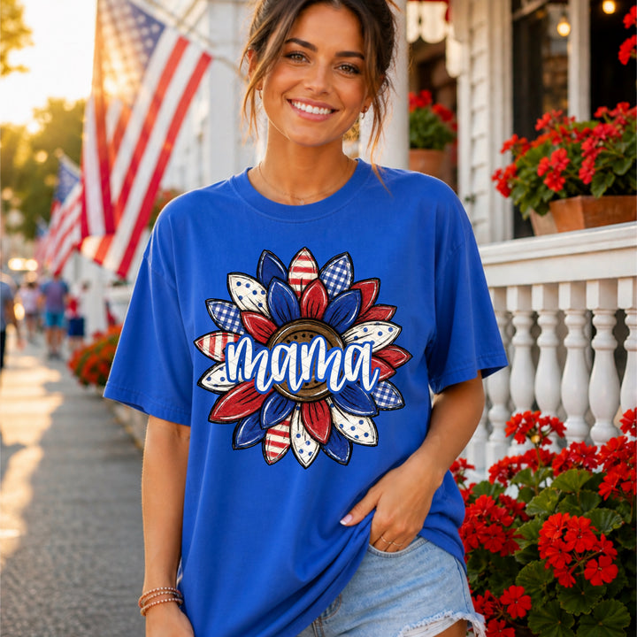 Patriotic Sunflower Mama