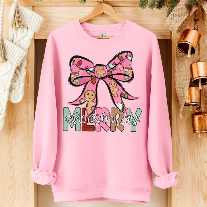Merry Christmas Gingerbread Bow