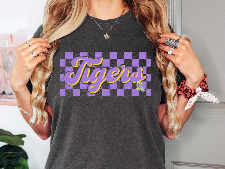 Tigers Checkered Background