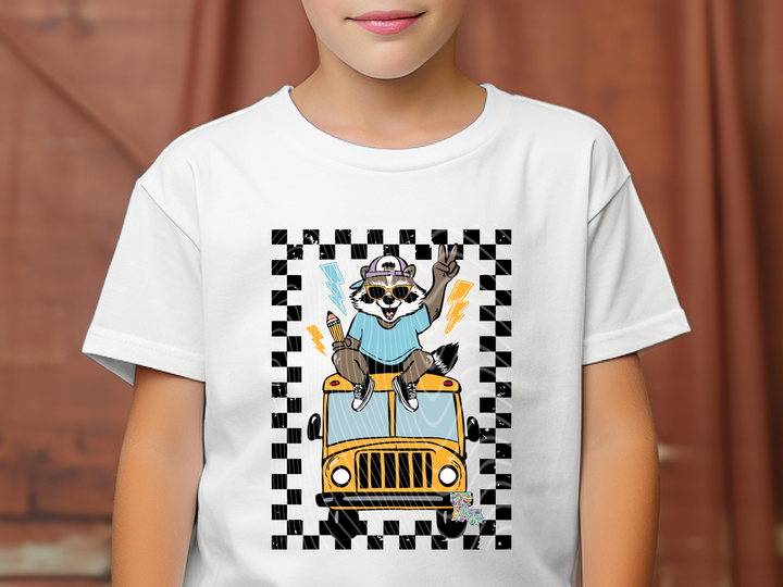 Racoon School Bus