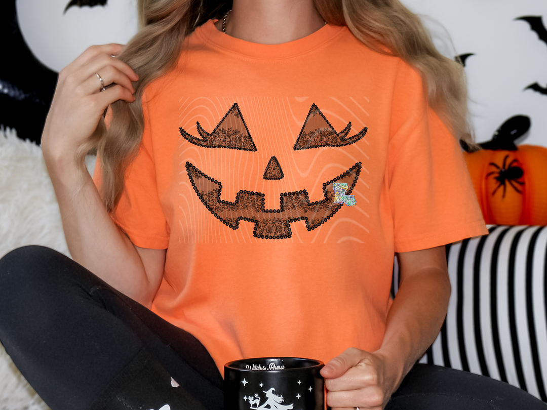 Pumpkin Face Lace