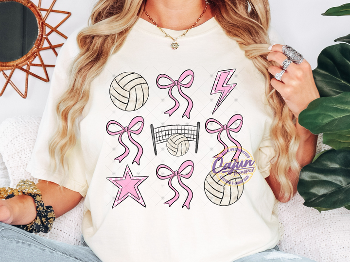 Pink Coquette Bow Volleyball