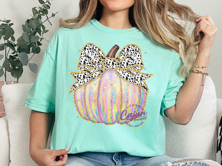 Leopard Bow Pumpkin