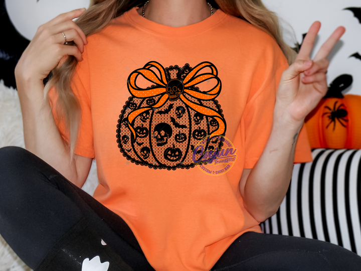 Pumpkin Lace Bow