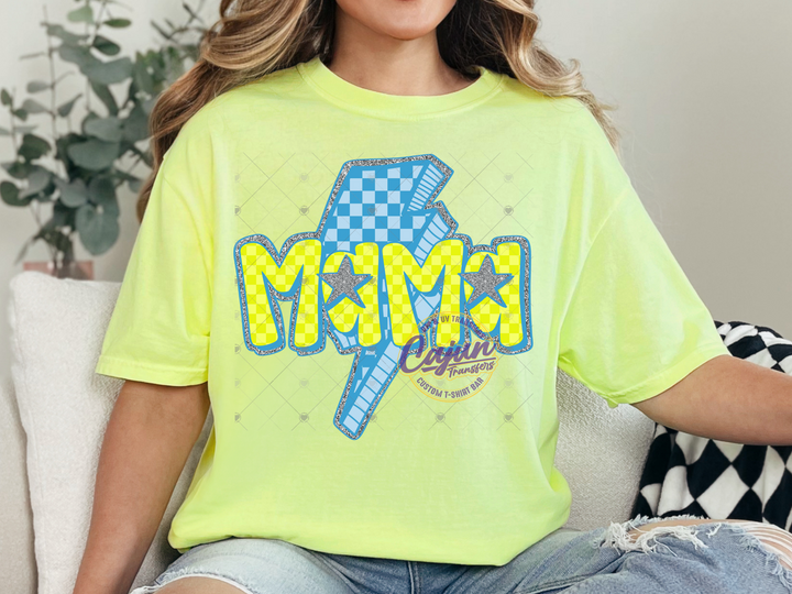 Mama Blue Lightning Bolt