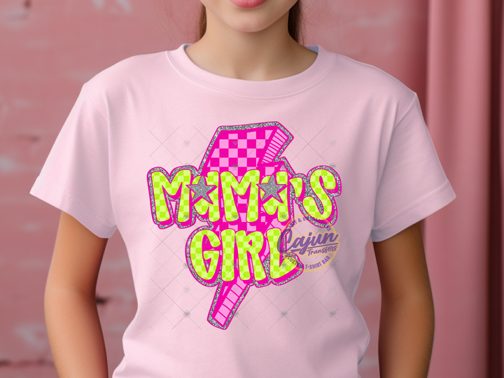Mamas Girl Pink Lightning Bolt
