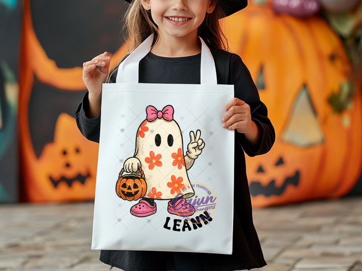 Checkered Ghost Personalized Girl