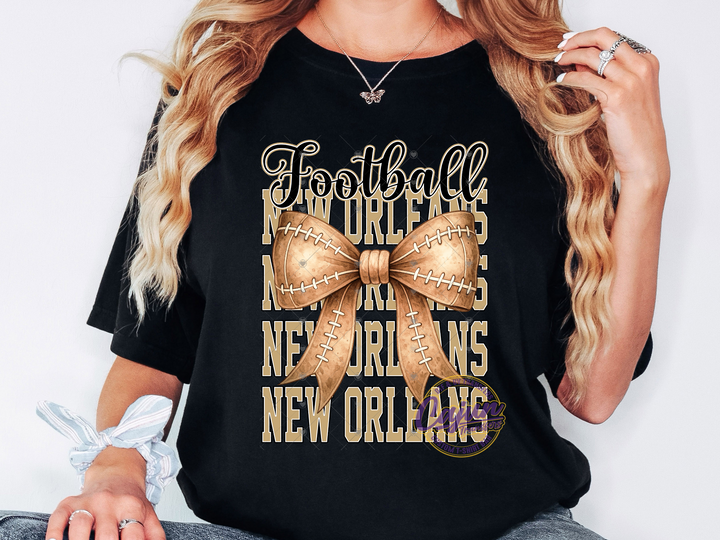 N.O. Football Stacked