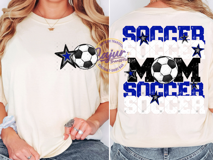 Soccer Mom - Blue & White