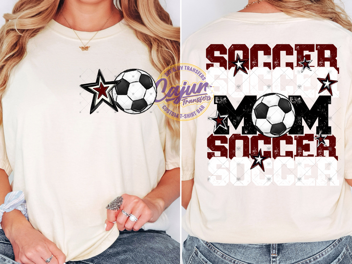 Soccer Mom - Maroon & White