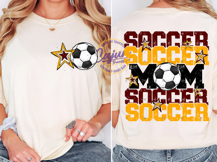 Soccer Mom - Maroon & Gold