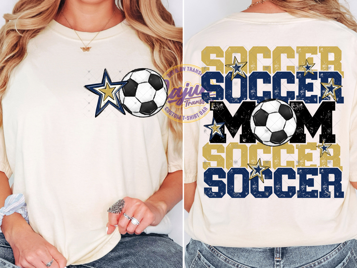 Soccer Mom - Navy & Gold