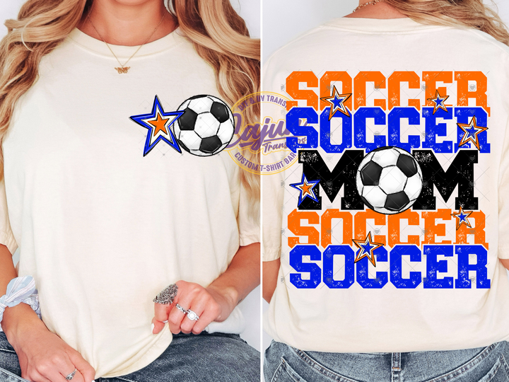 Soccer Mom - Orange & Blue