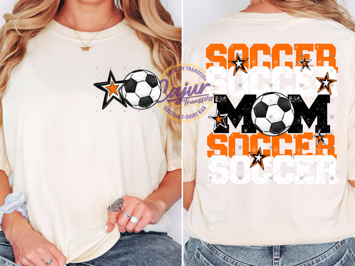 Soccer Mom - Orange & White