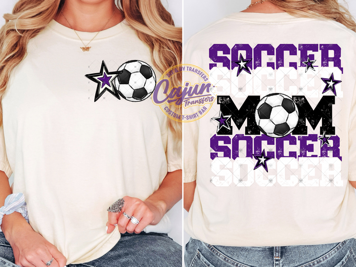 Soccer Mom - Purple & White