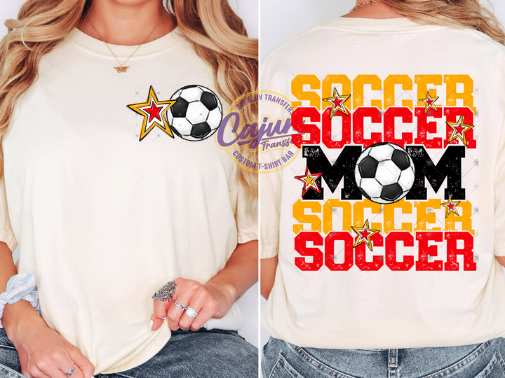 Soccer Mom - Red & Yellow Gold